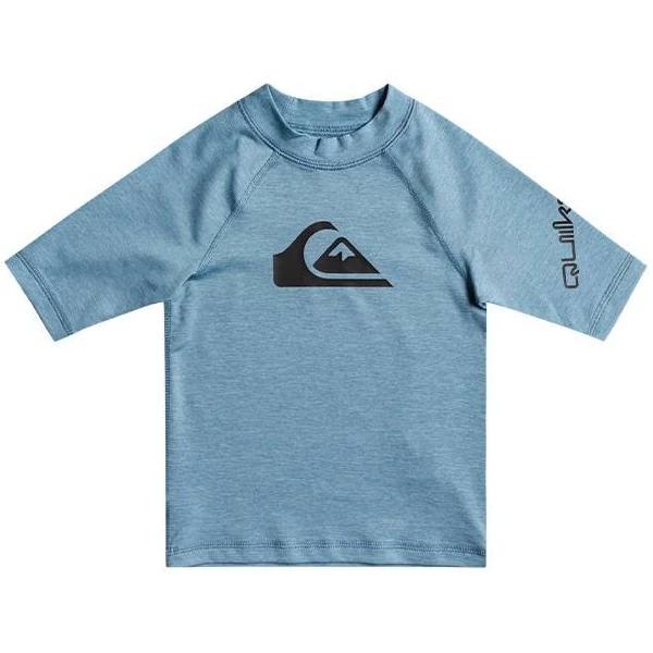 Quiksilver Boys All Time Shorts Sleeve Suntop - Provincial Blue- Swimwear Galore