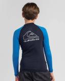 Quiksilver Boys' On Tour Long Sleeve Rash Vest in Navy | Size 14