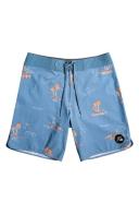 Quiksilver Men's 19" Surfsilk Scallop Board Shorts - Captains Blue - Swimoutlet.com