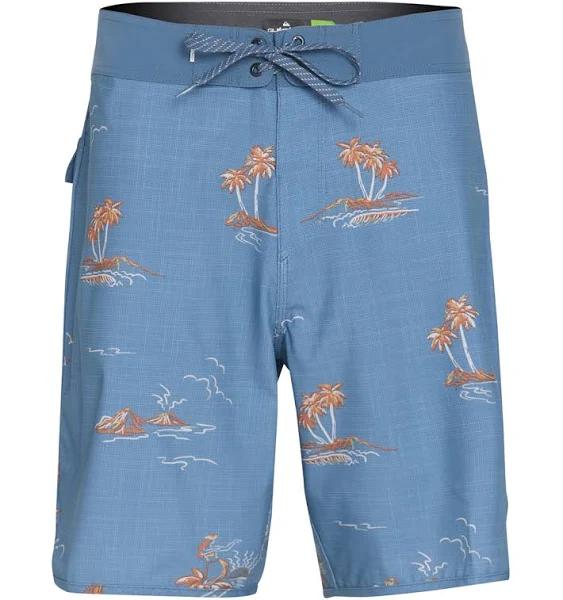 Quiksilver Men's 19" Surfsilk Scallop Board Shorts - Captains Blue - Swimoutlet.com