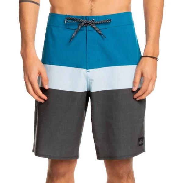 Quiksilver Men's 20" Surfsilk Panel Board Shorts - Blue Grey - Swimoutlet.com