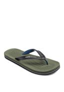 Quiksilver Men's Haleiwa Thongs Black / Green / Black 11