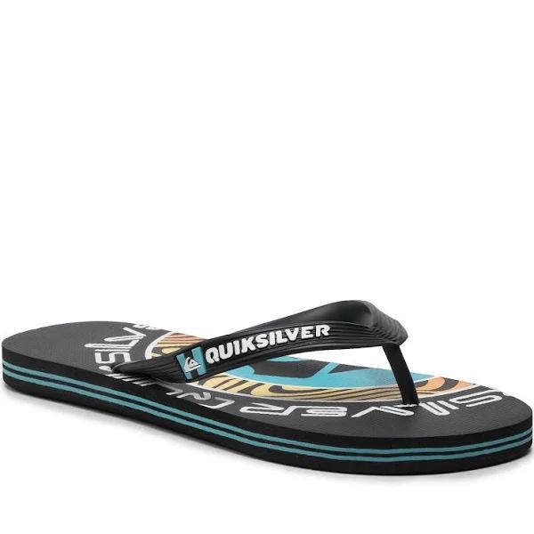 Quiksilver Men's Molokai Wordblock Thongs Black 11