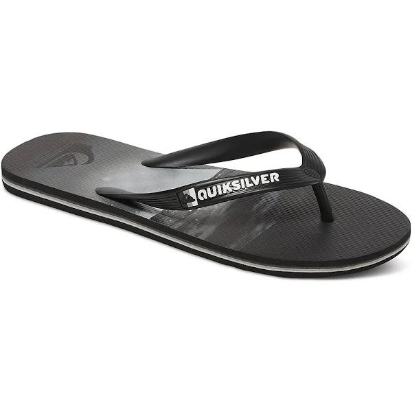 Quiksilver Molokai Panel Flip Flops Black Blue Grey - 46