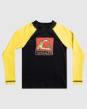 Quiksilver Next Gen Long Sleeve Surf T-Shirt in Lemon Zest Assorted 7