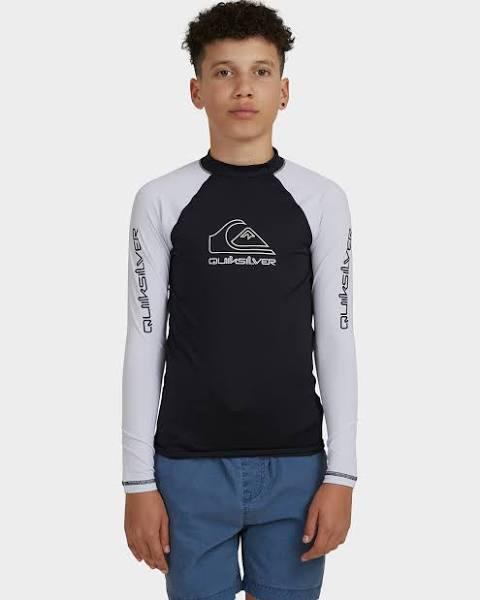 Quiksilver On Tour - Long Sleeve UPF 50 Rash Vest For Boys 8-16 Black 8