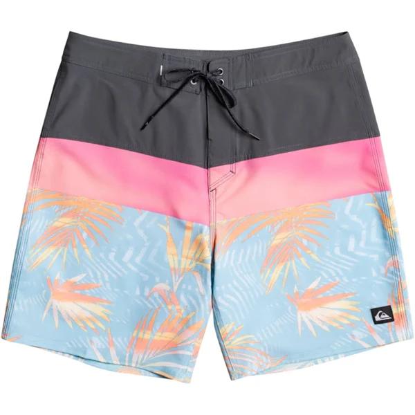Quiksilver Surfsilk Panel 18 Inch Swim Shorts Black Pink Blue - 31