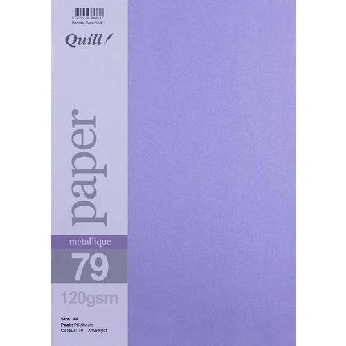 Quill A4 Paper Metallique Amethyst 25 Pack