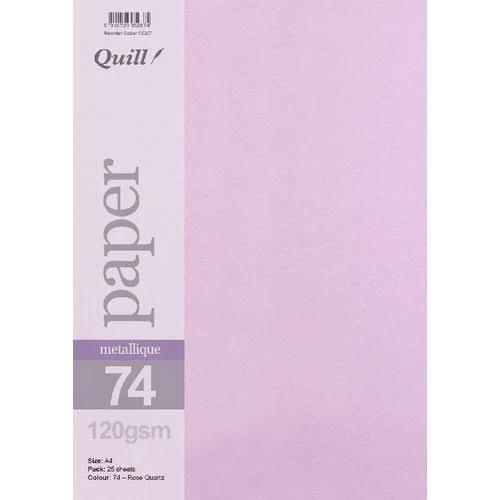 Quill A4 Paper Metallique Rose Quartz 25 Pack