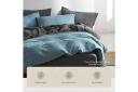 Quilt Cover Set Cotton Duvet Double Blue Dark Blue