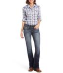R.E.A.L. Mid Rise Stretch Entwined Boot Cut Marine / 25 / XLONG