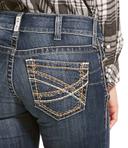 R.E.A.L. Mid Rise Stretch Entwined Boot Cut Marine / 25 / XLONG
