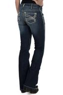 R.E.A.L. Mid Rise Stretch Entwined Boot Cut Marine / 25 / XLONG