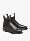 R.M. Williams Classic Adelaide Boot Black - E Fit - Rubber Sole, 8.5E / Black