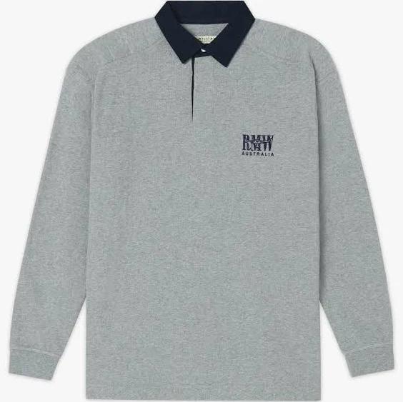 R.M. Williams Classic Rugby - Grey/Navy, 3XL / Grey/Navy