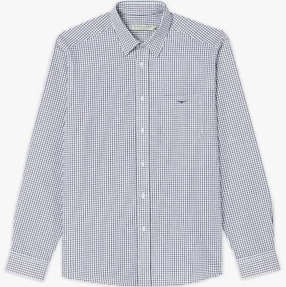 R.M. Williams Collins Shirt - Navy/White, M / Navy/White