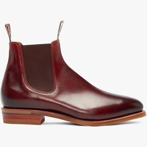 R.M.Williams - Men's Burnished Comfort Macquarie Boot - Mahogany - 11g