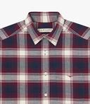 R.M.Williams - Men's Collins Button Down Shirt - Burgundy/Cream - S