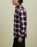 R.M.Williams - Men's Collins Button Down Shirt - Burgundy/Cream - XL