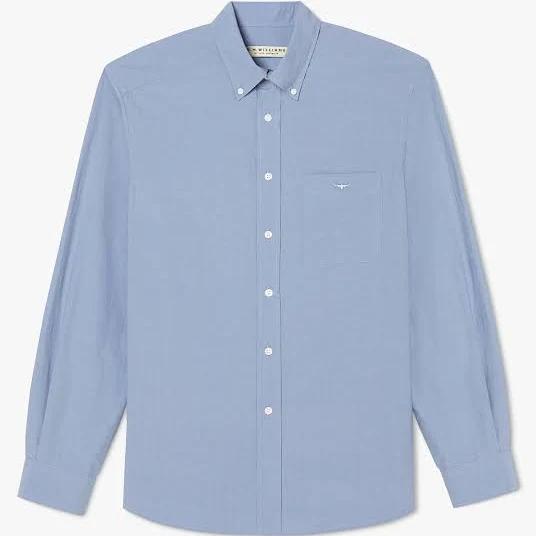 R.M.Williams - Men's Collins Button Down Shirt - Light Blue - L