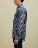 R.M.Williams - Men's Collins Button Down Shirt - Navy/White/Khaki - 3XL