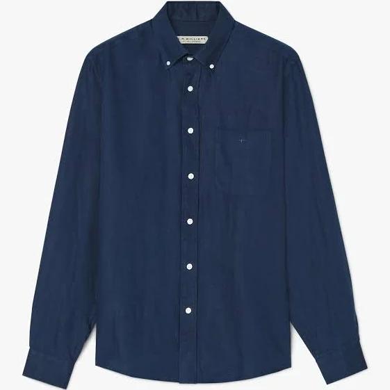 R.M.Williams - Men's Collins Button Down Shirt - Navy - XL