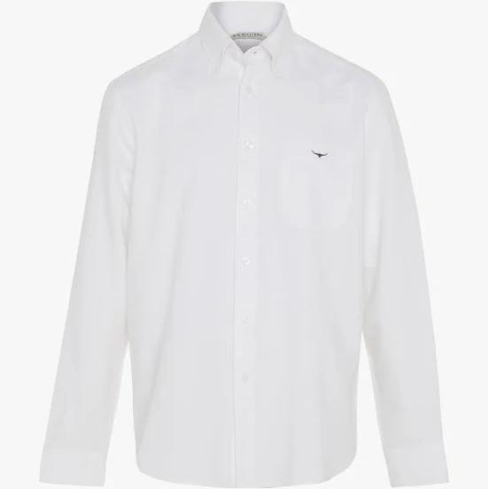 R.M.Williams - Men's Collins Button Down Shirt, White (Size XXL)