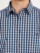 R.M.Williams - Men's Collins Shirt, Blue Navy White, (Size M)