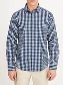 R.M.Williams - Men's Collins Shirt, Blue Navy White, (Size M)