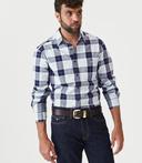 R.M.Williams - Men's Collins Shirt - Blue Navy White - XB
