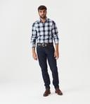 R.M.Williams - Men's Collins Shirt - Blue Navy White - XB