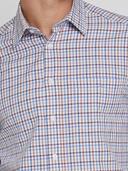 R.M.Williams - Men's Collins Shirt, Burgundy/Blue (Size 5XB)