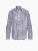 R.M.Williams - Men's Collins Shirt, Burgundy/Blue (Size 5XB)