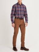 R.M.Williams - Men's Collins Shirt - Navy Red - 3XL
