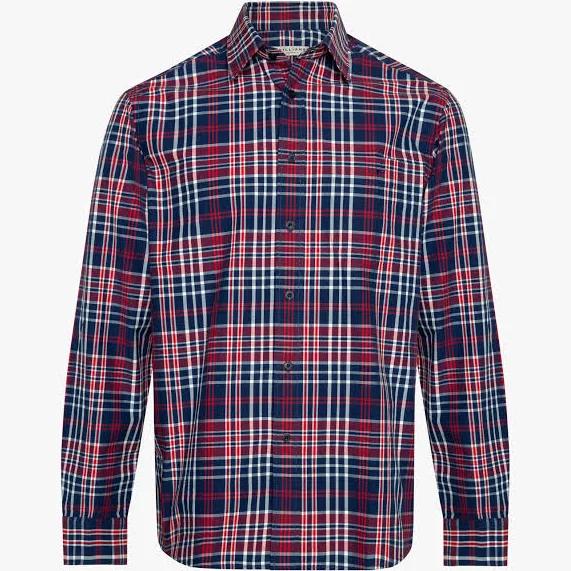 R.M.Williams - Men's Collins Shirt - Navy Red - 3XL