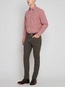 R.M.Williams - Men's Collins Shirt, Red White (Size S)