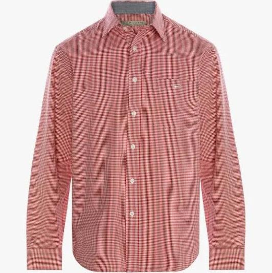 R.M.Williams - Men's Collins Shirt, Red White (Size XL)