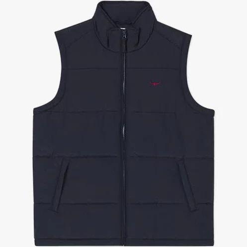 R.M.Williams - Men's Patterson Creek Vest - Navy Burgundy - XXS