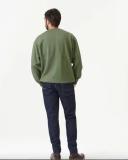 R.M.Williams - Men's R.M.W. Script Crew Neck Jumper - Dark Blue Marle - S