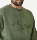 R.M.Williams - Men's R.M.W. Script Crew Neck Jumper - Dark Blue Marle - S