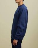 R.M.Williams - Men's R.M.W. Script Crew Neck Jumper - Dark Blue Marle - S