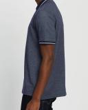 R.M.Williams - Men's Rod Polo, Navy/White (Size L)