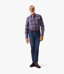 R.M. Williams Mens Collins Shirt Blue/White/Red / 3XB