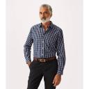 R.M. Williams Mens Collins Shirt Navy/White/Red / 2XL