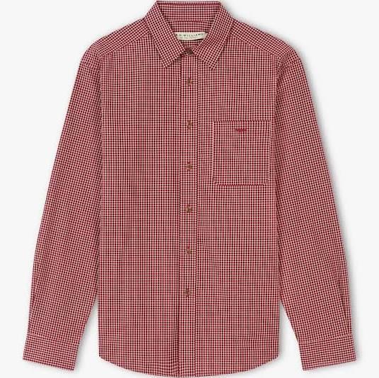 R.M. Williams Mens Collins Shirt White/Red / 3XL