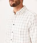 R.M. Williams Mens Collins Shirt White Red Navy / S