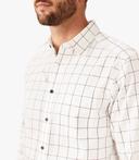 R.M. Williams Mens Collins Shirt White Red Navy / XL