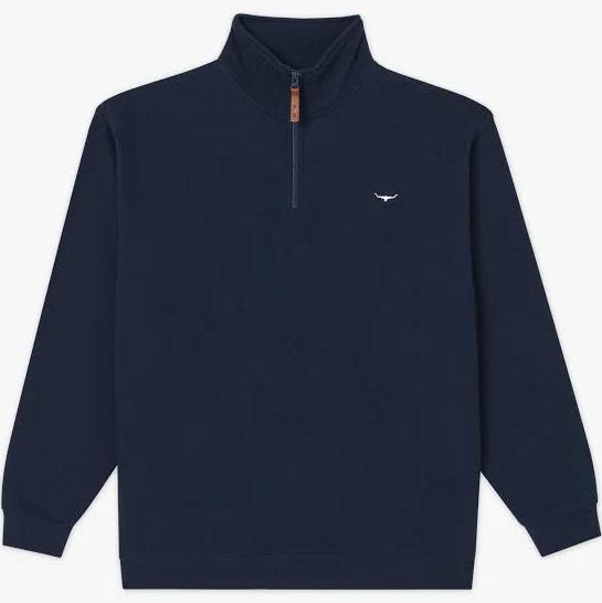 R.M. Williams Mens Mulyungarie Fleece Top - Navy, L / Navy