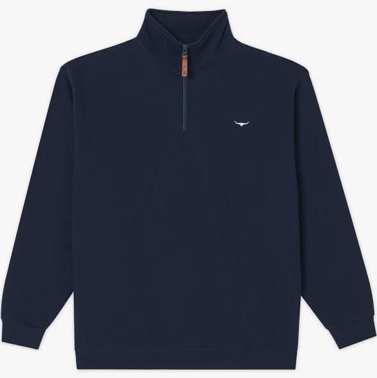 R.M. Williams Mens Mulyungarie Fleece Top - Navy, S / Navy