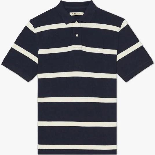 R.M. Williams Mens Rod Polo Navy Cream / 4XL